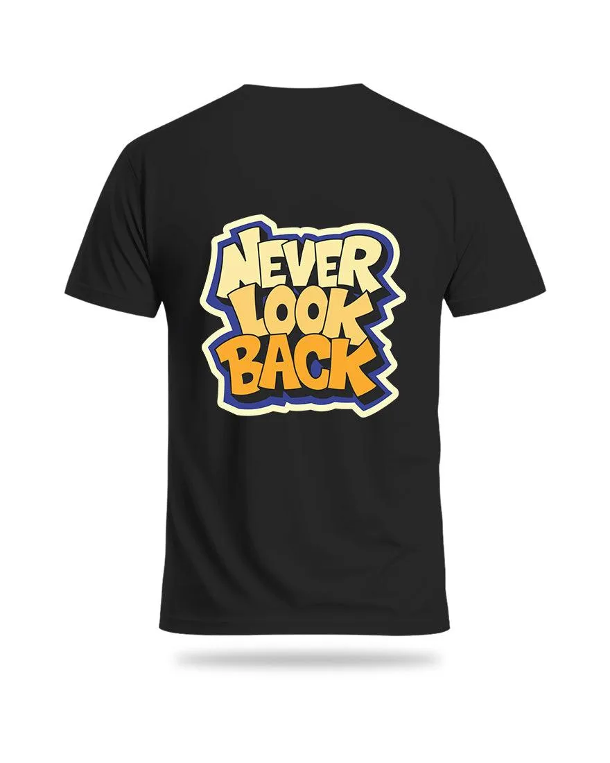 Mens Regular Tshirt Funky Never Look Back