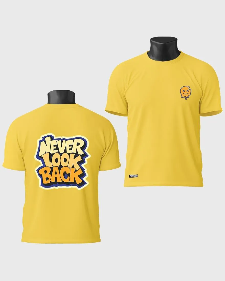Mens Regular Tshirt Funky Never Look Back