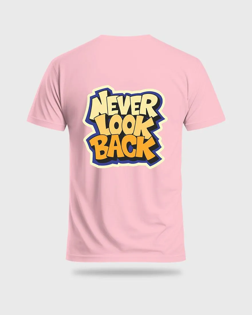 Mens Regular Tshirt Funky Never Look Back