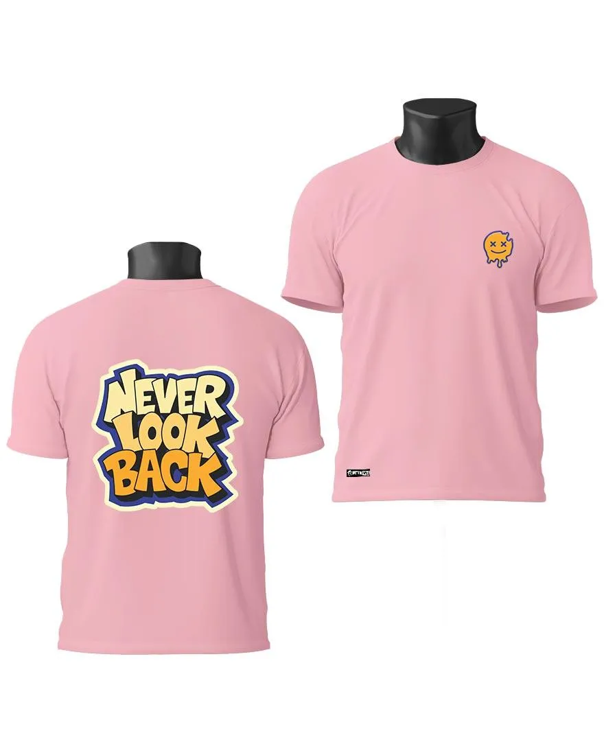 Mens Regular Tshirt Funky Never Look Back