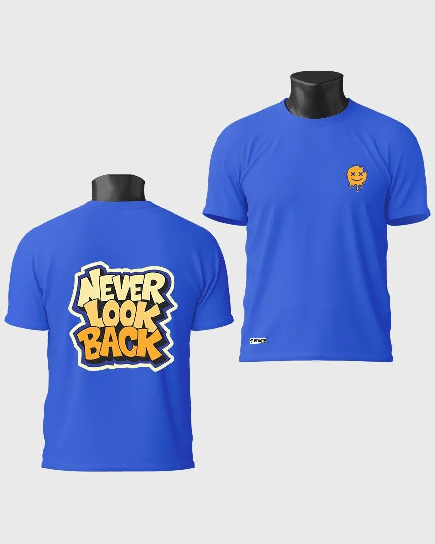 Mens Regular Tshirt Funky Never Look Back