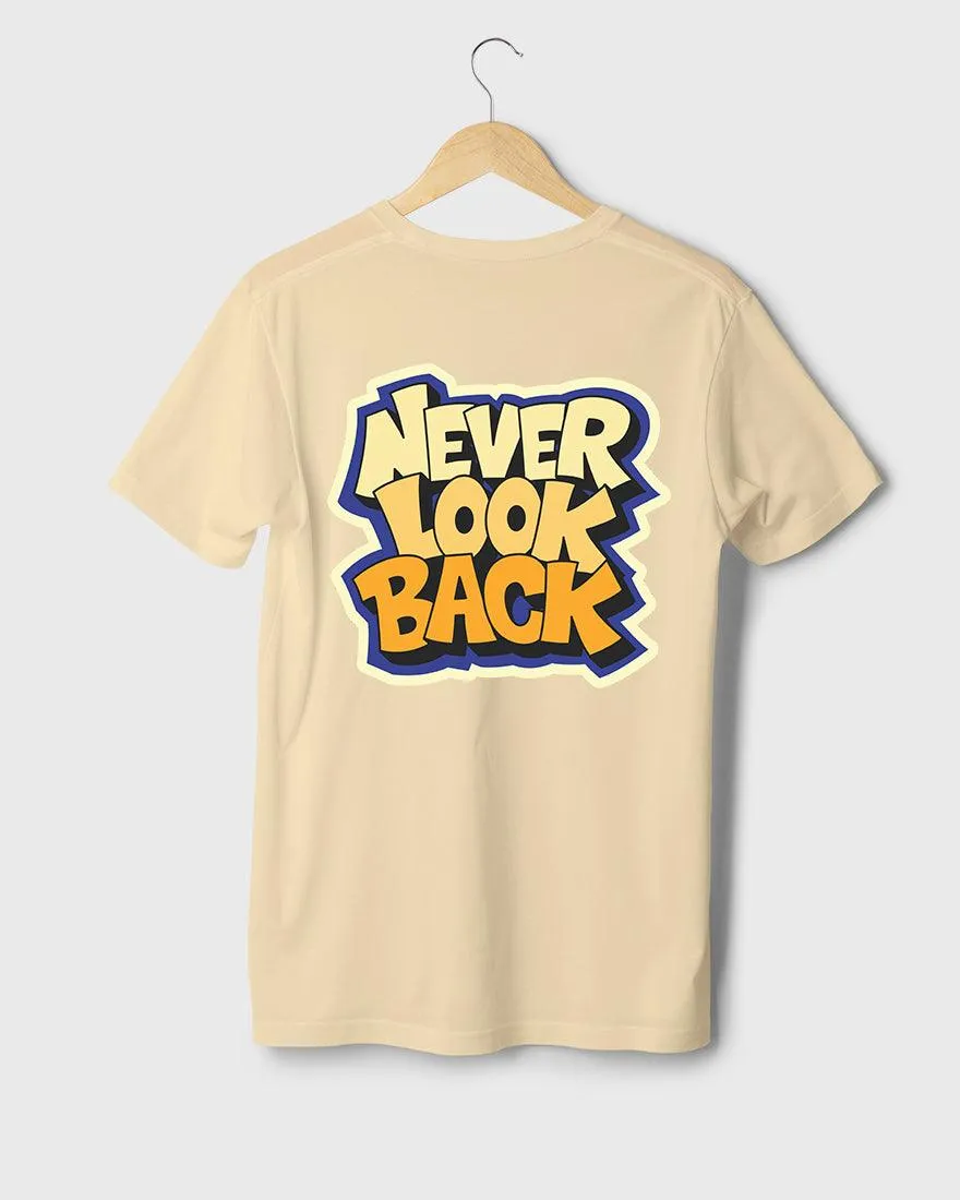Mens Regular Tshirt Funky Never Look Back