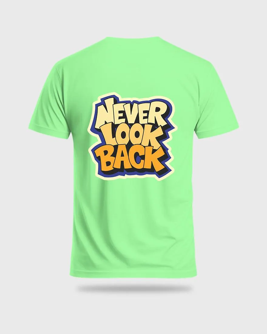 Mens Regular Tshirt Funky Never Look Back