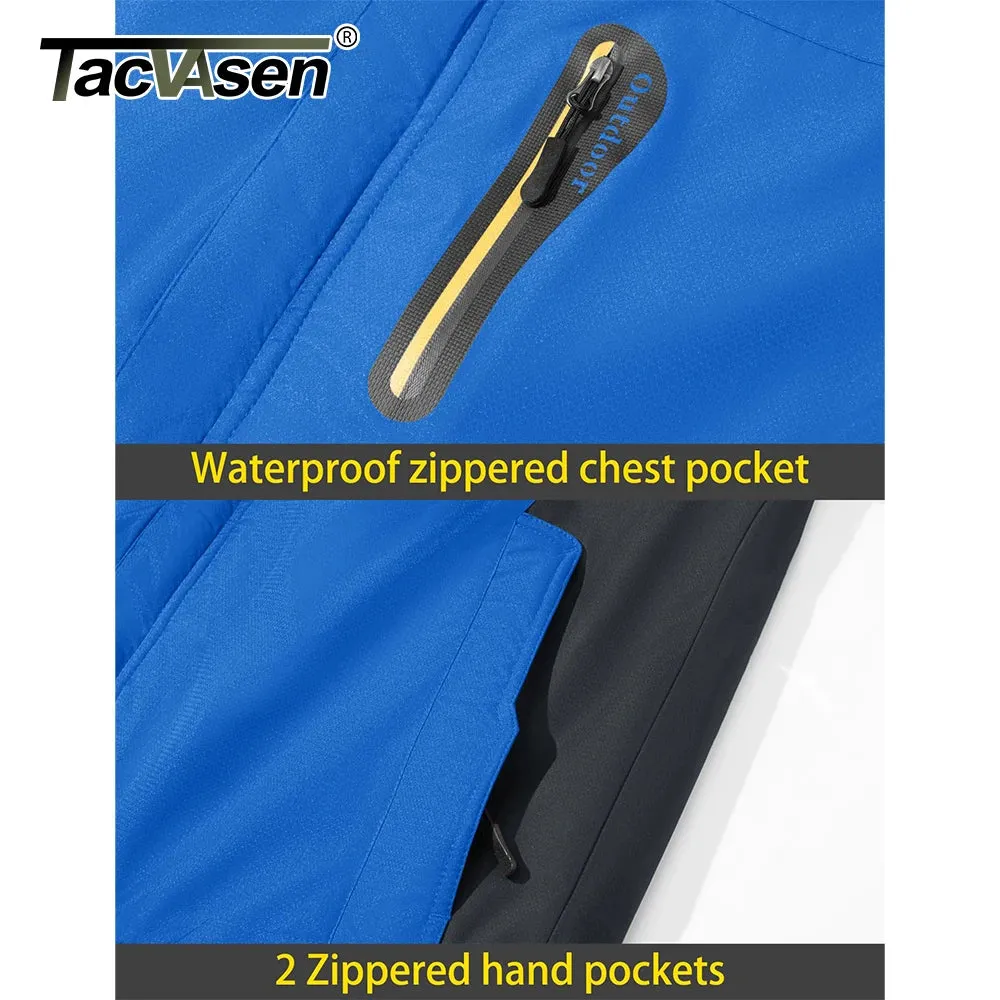 Men's Waterproof Ski Jacket – Fleece-Lined Winter Parka Windbreaker