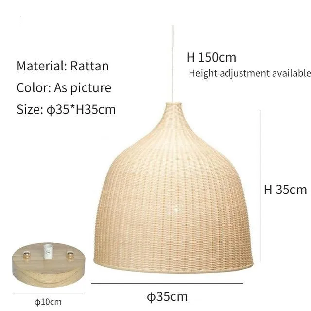 Modern Boho Rattan Bamboo Chandelier