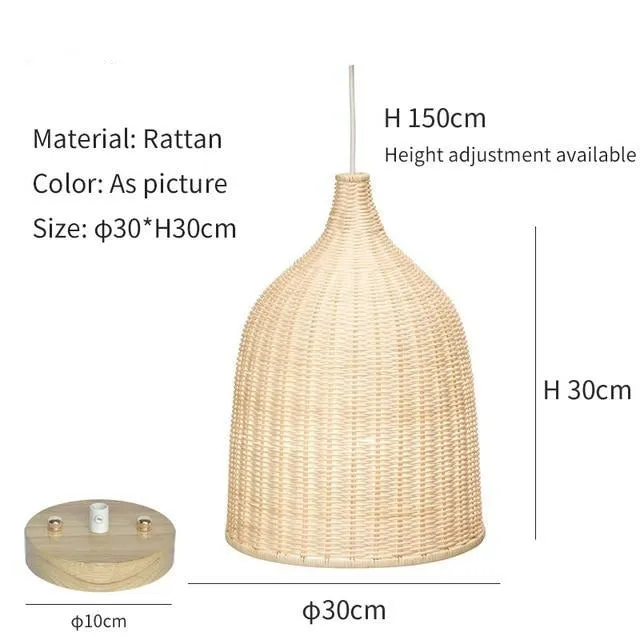 Modern Boho Rattan Bamboo Chandelier