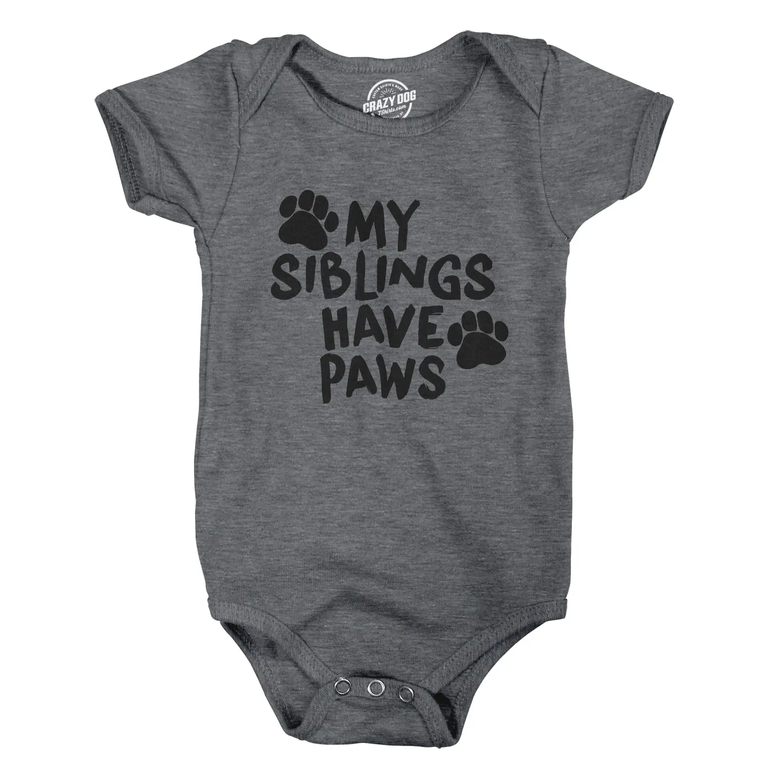 My Siblings Have Paws Baby Bodysuit