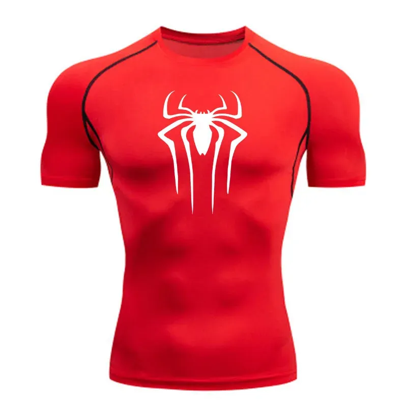 New Compression Shirt for Men-Super Hero Short Sleeve Fitness T Shirt