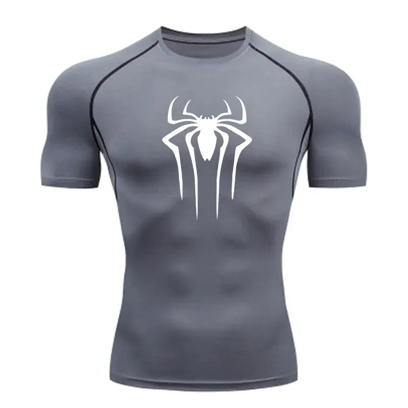 New Compression Shirt for Men-Super Hero Short Sleeve Fitness T Shirt