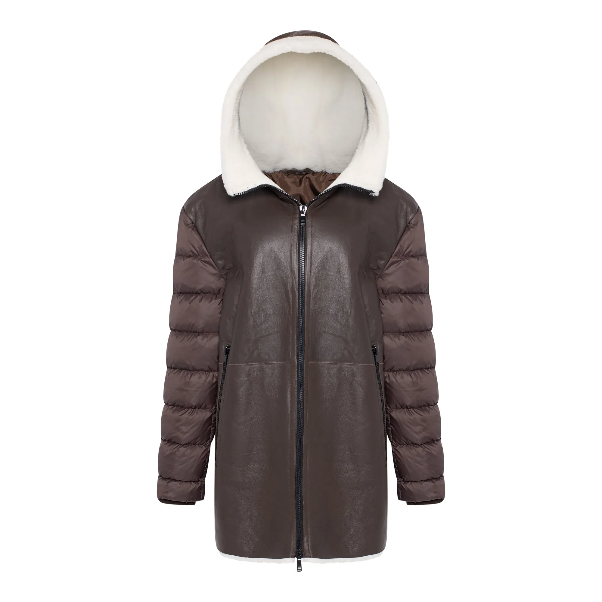 Newport Shearling goose down parka