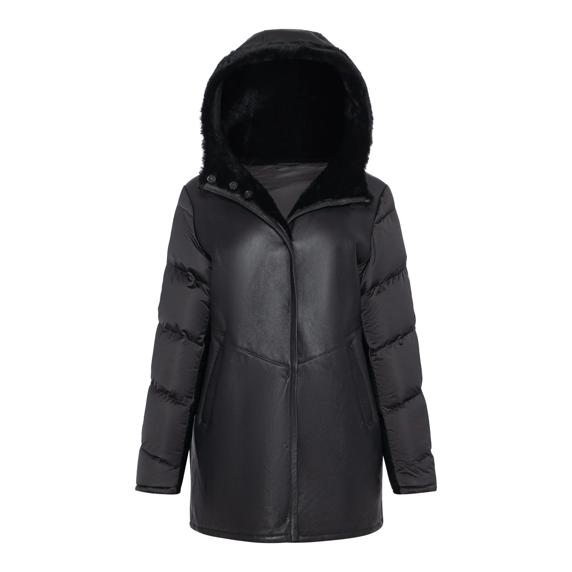 Newport Shearling goose down parka