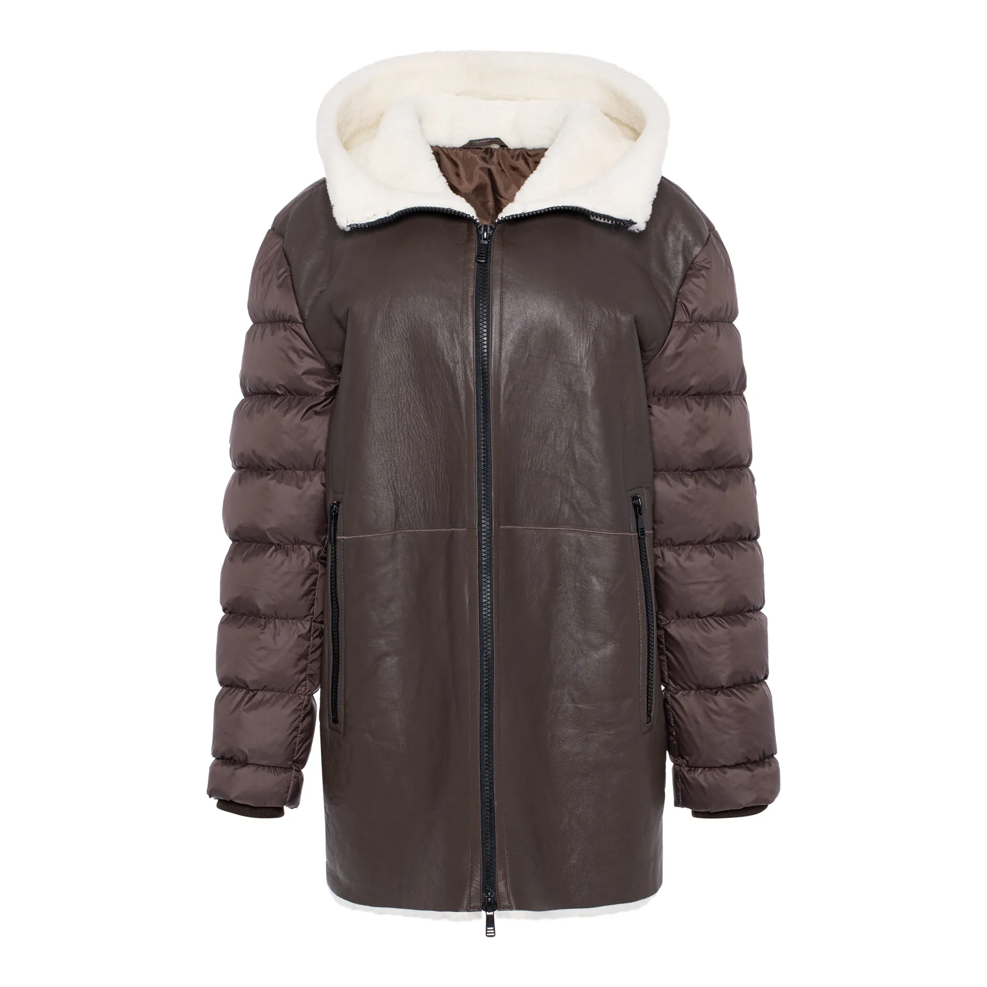 Newport Shearling goose down parka