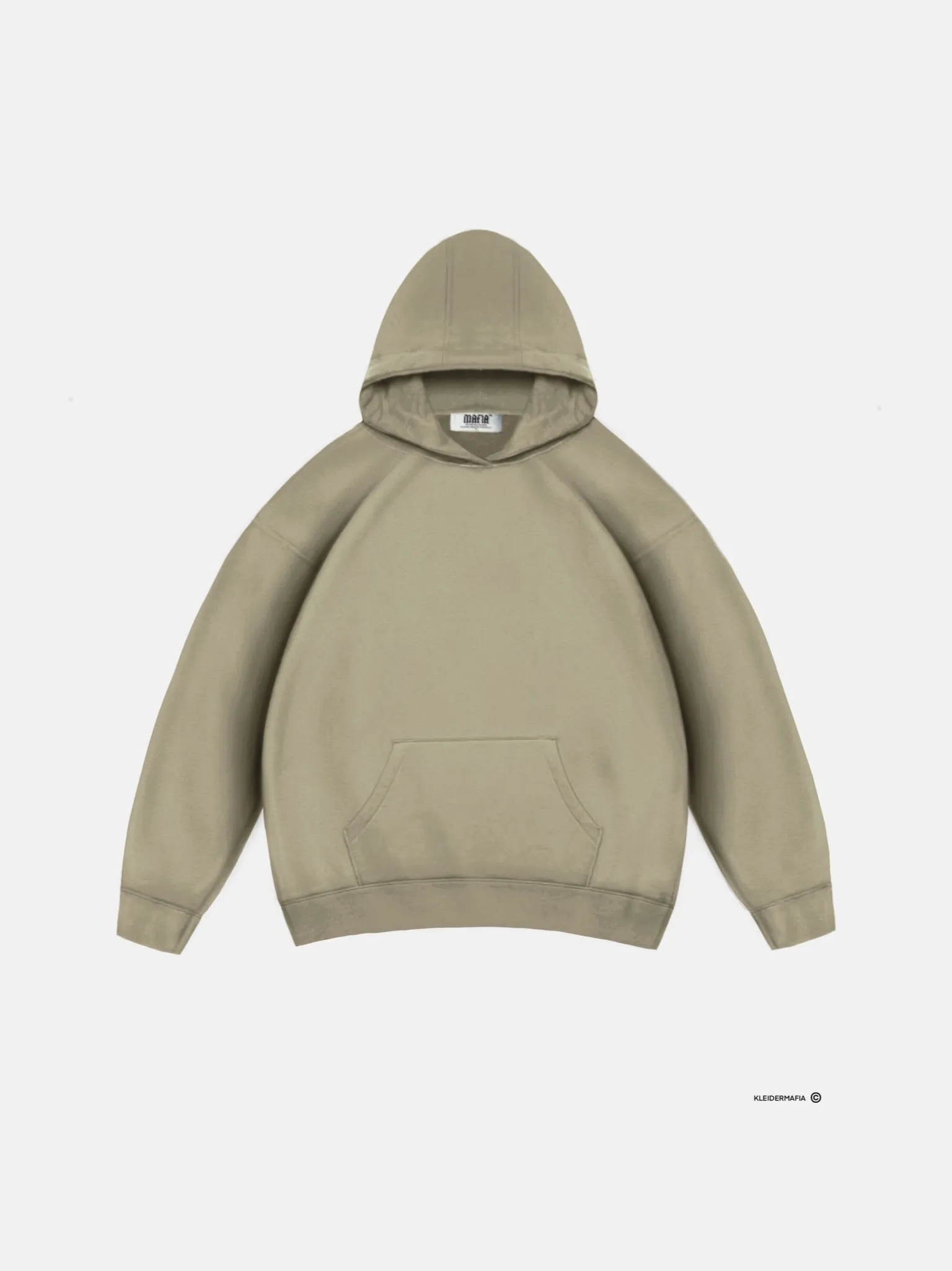 Oversize Basic Hoodie - Light Grey