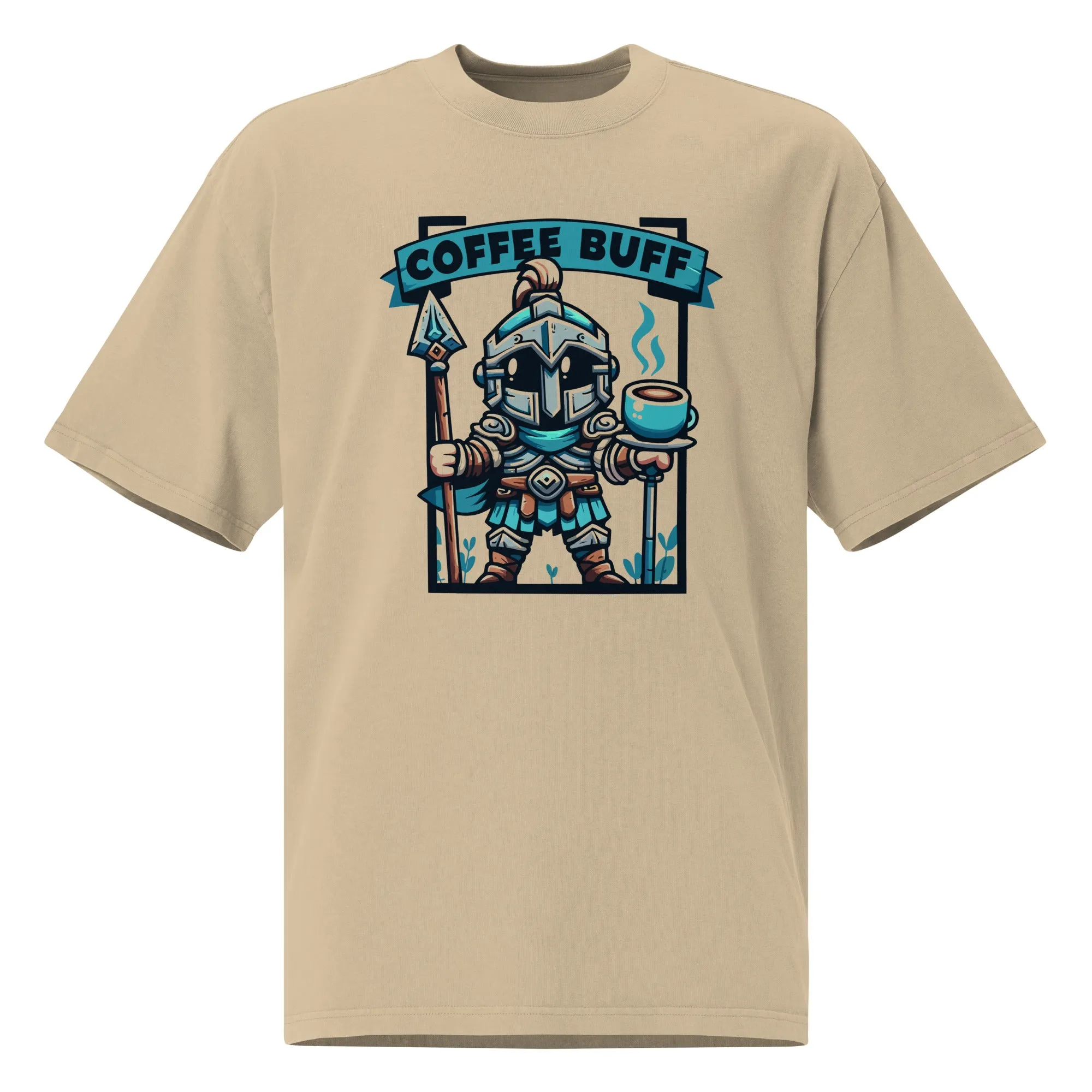 Oversized Faded T-shirt Coffee Buff