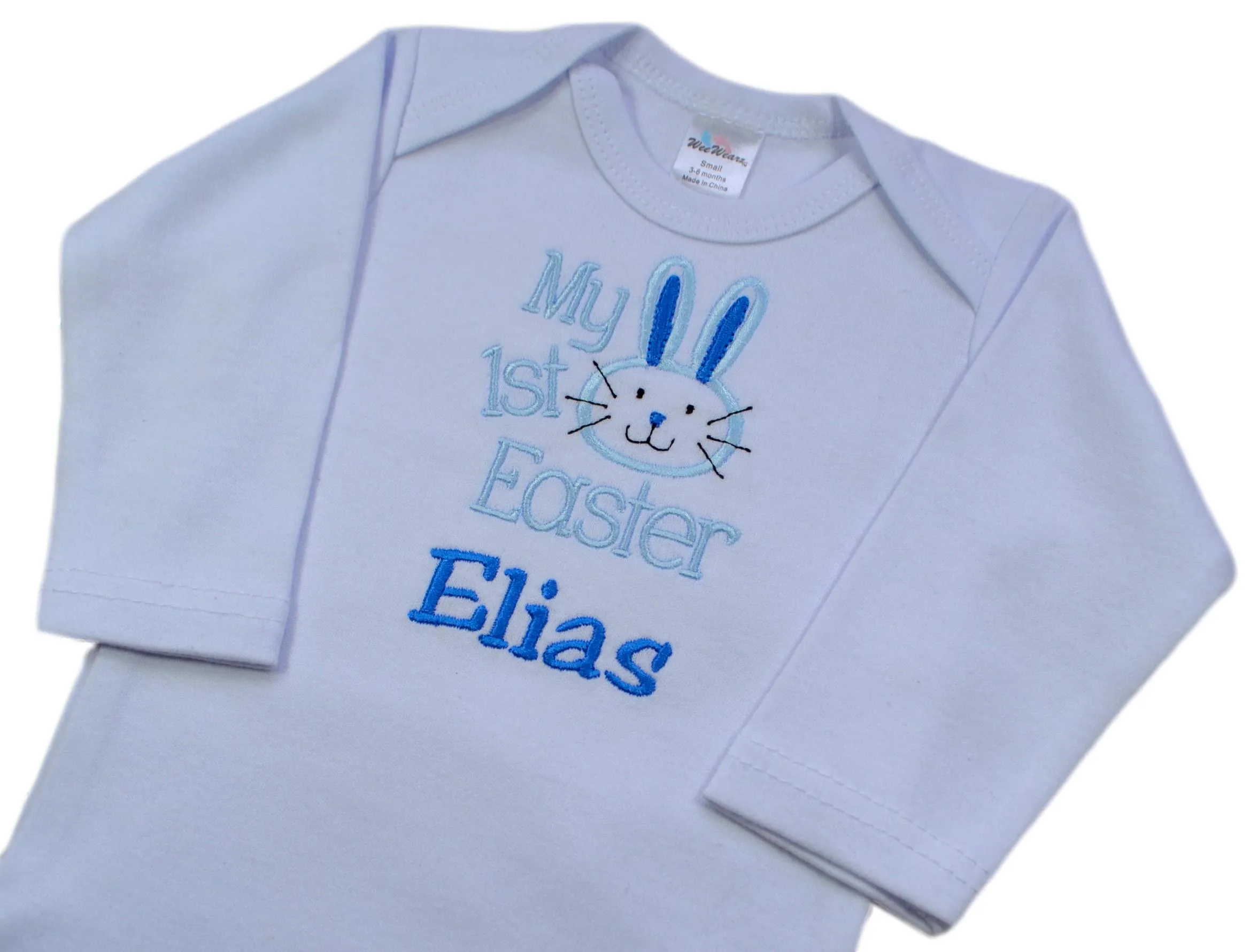 Personalized Embroidered Baby Boys My First Easter Bodysuit