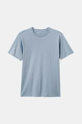 Premium Cotton S/S Tailored T-Shirt - Dusty Blue