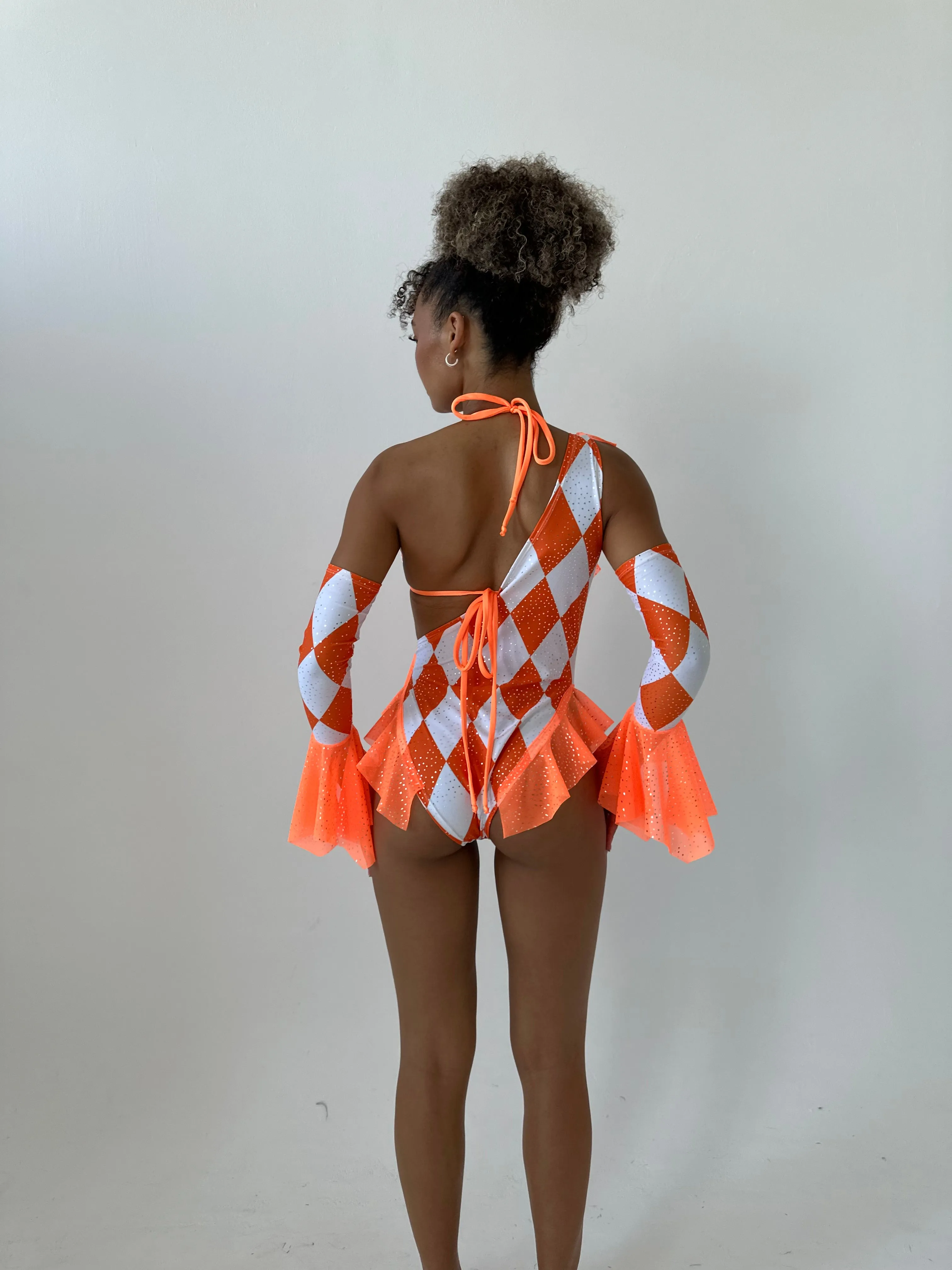 Pumpkin Frill Bodysuit Set (Optional Matching Sleeves)