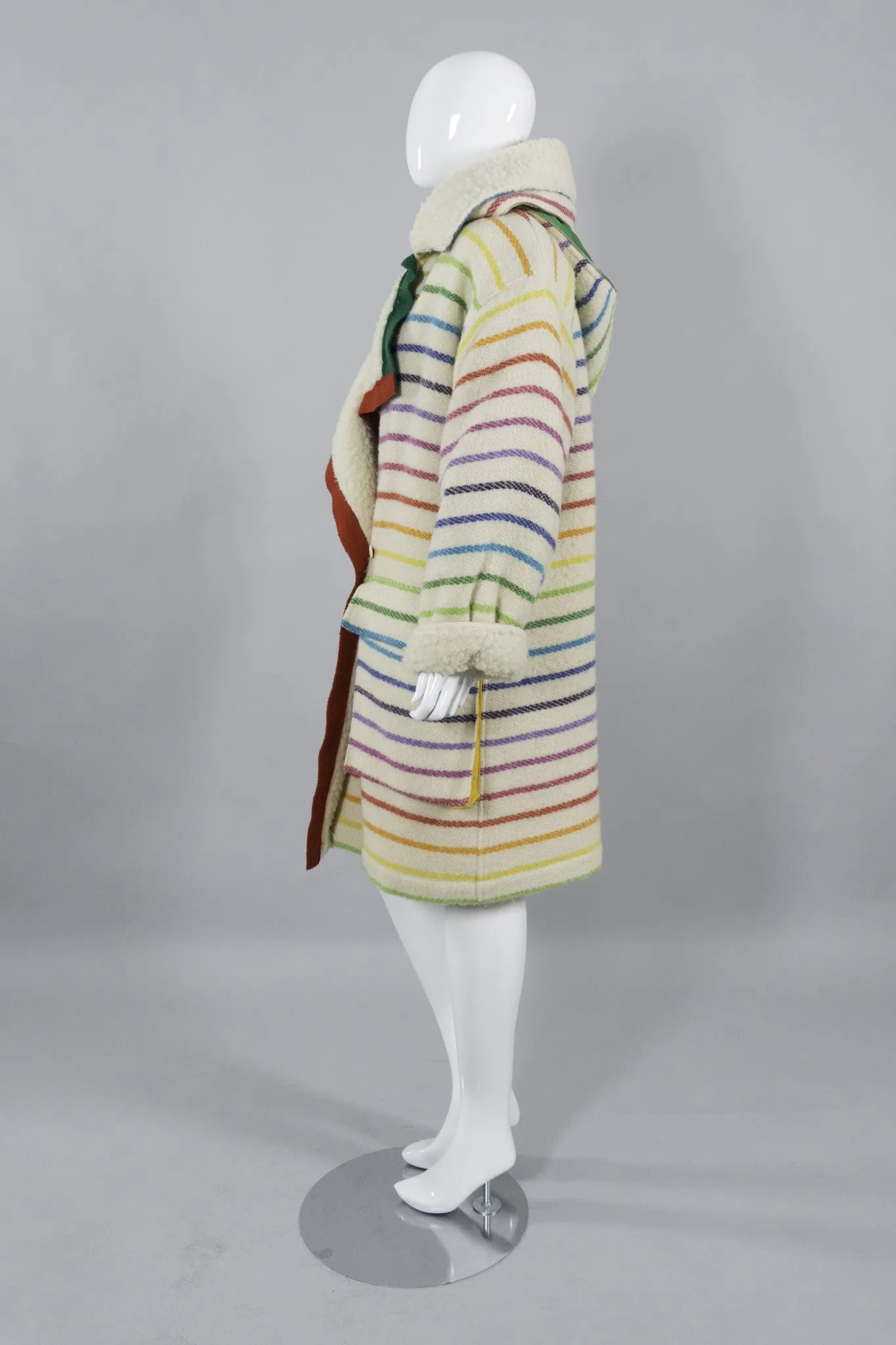 Rainbow Shearling Coat