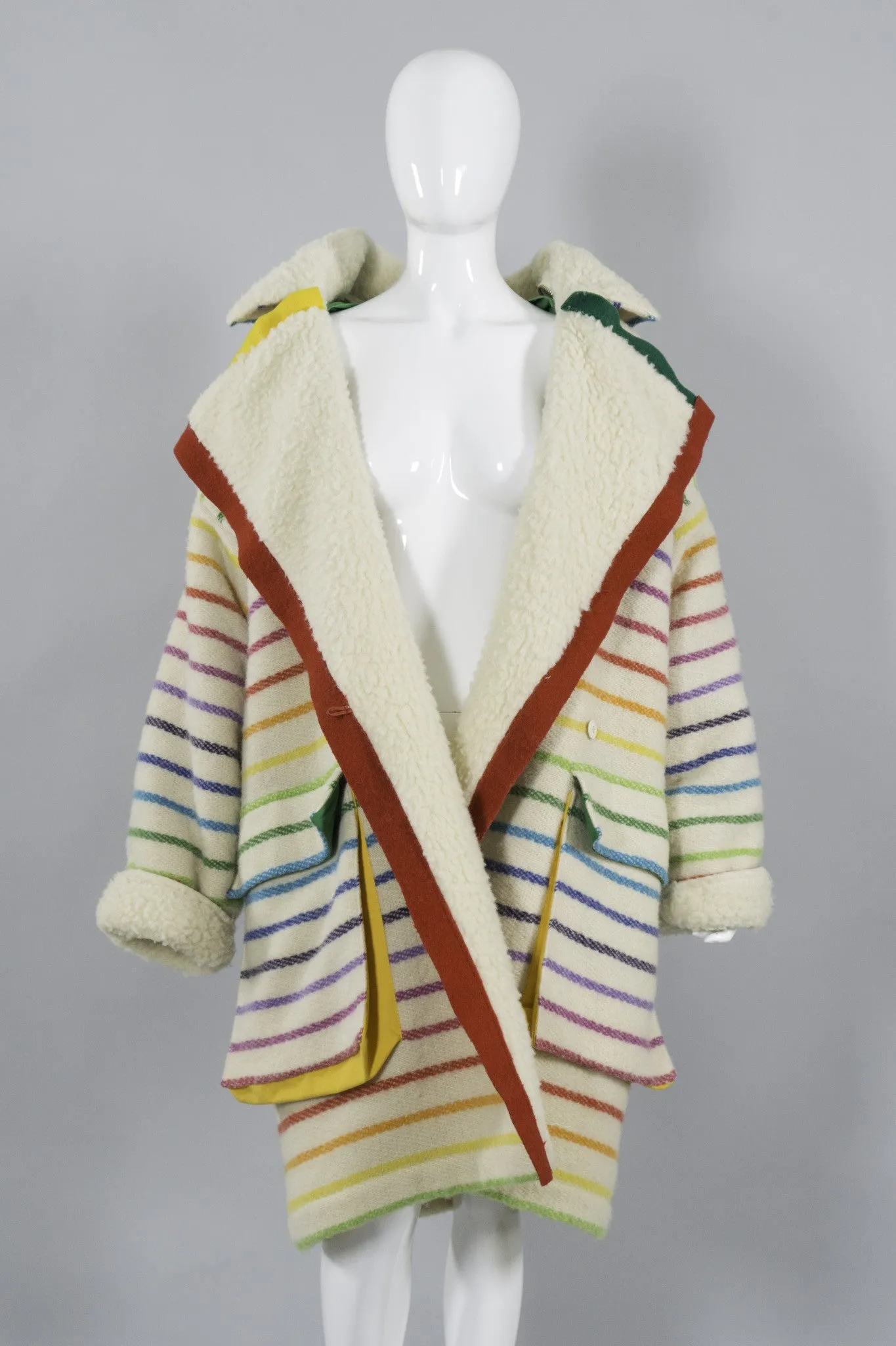 Rainbow Shearling Coat