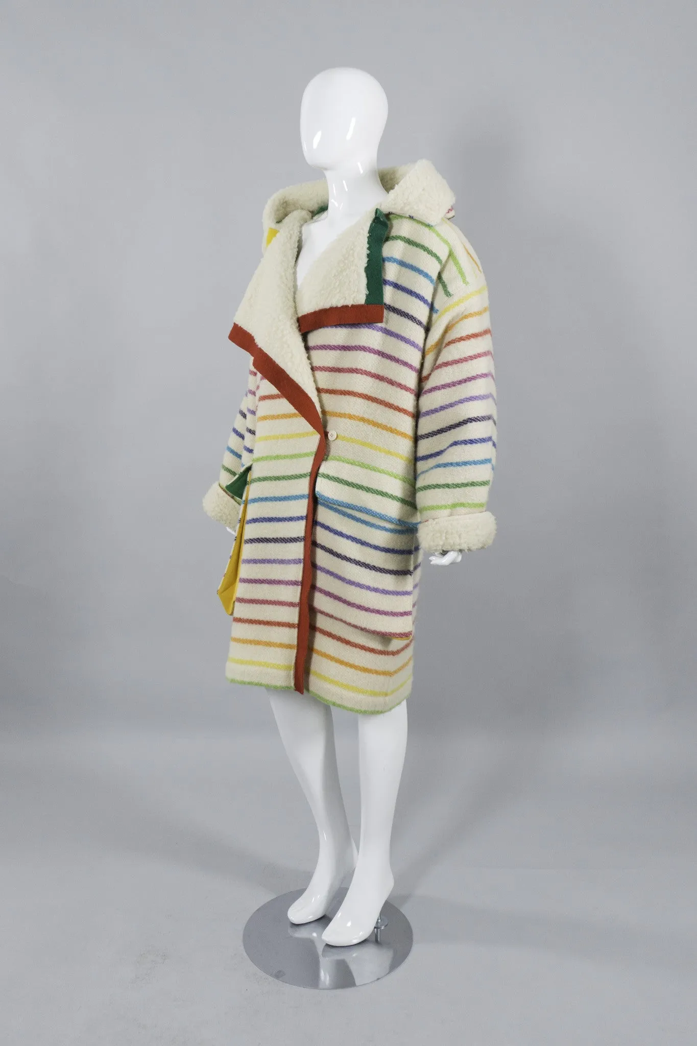 Rainbow Shearling Coat