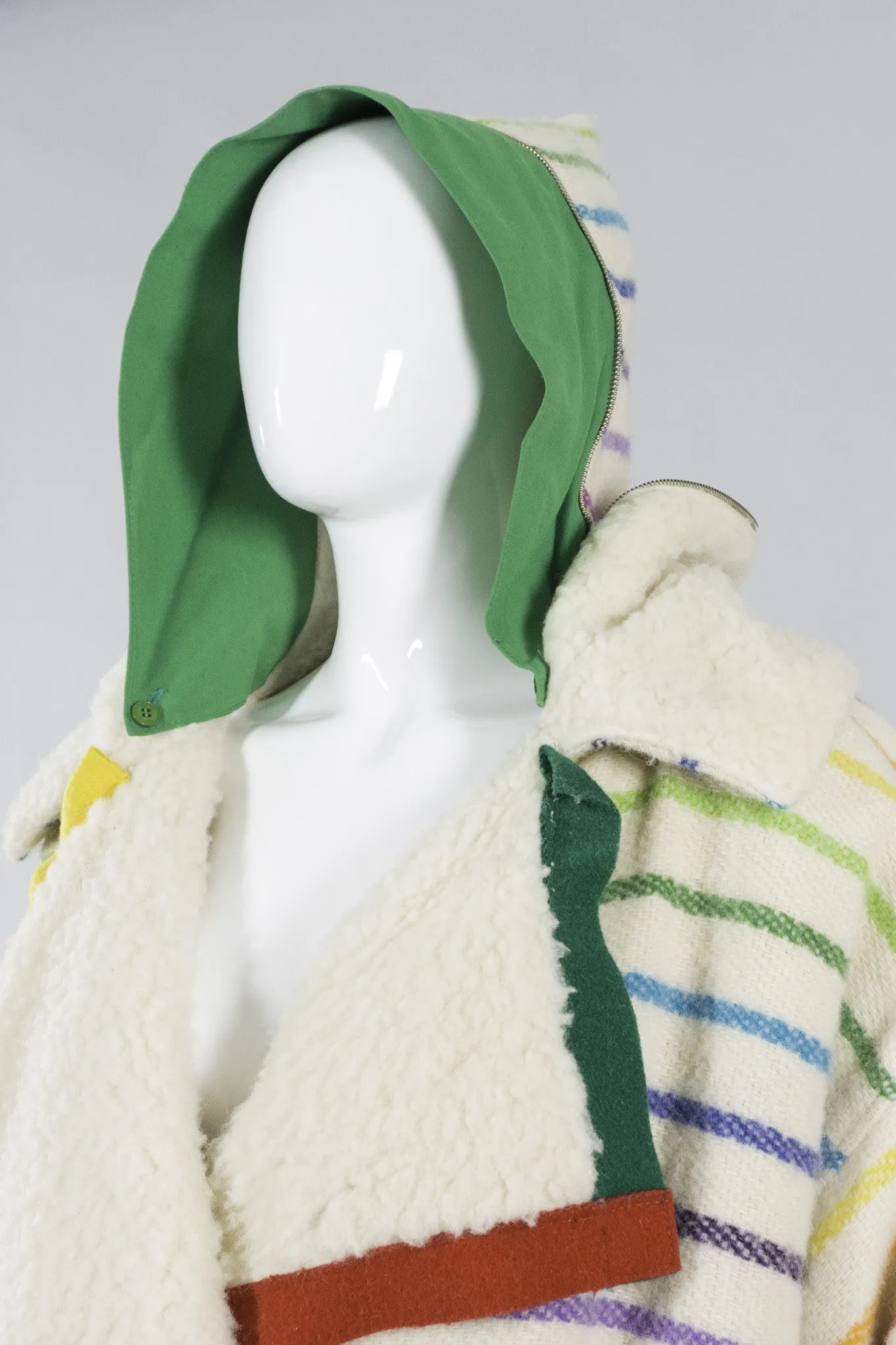 Rainbow Shearling Coat