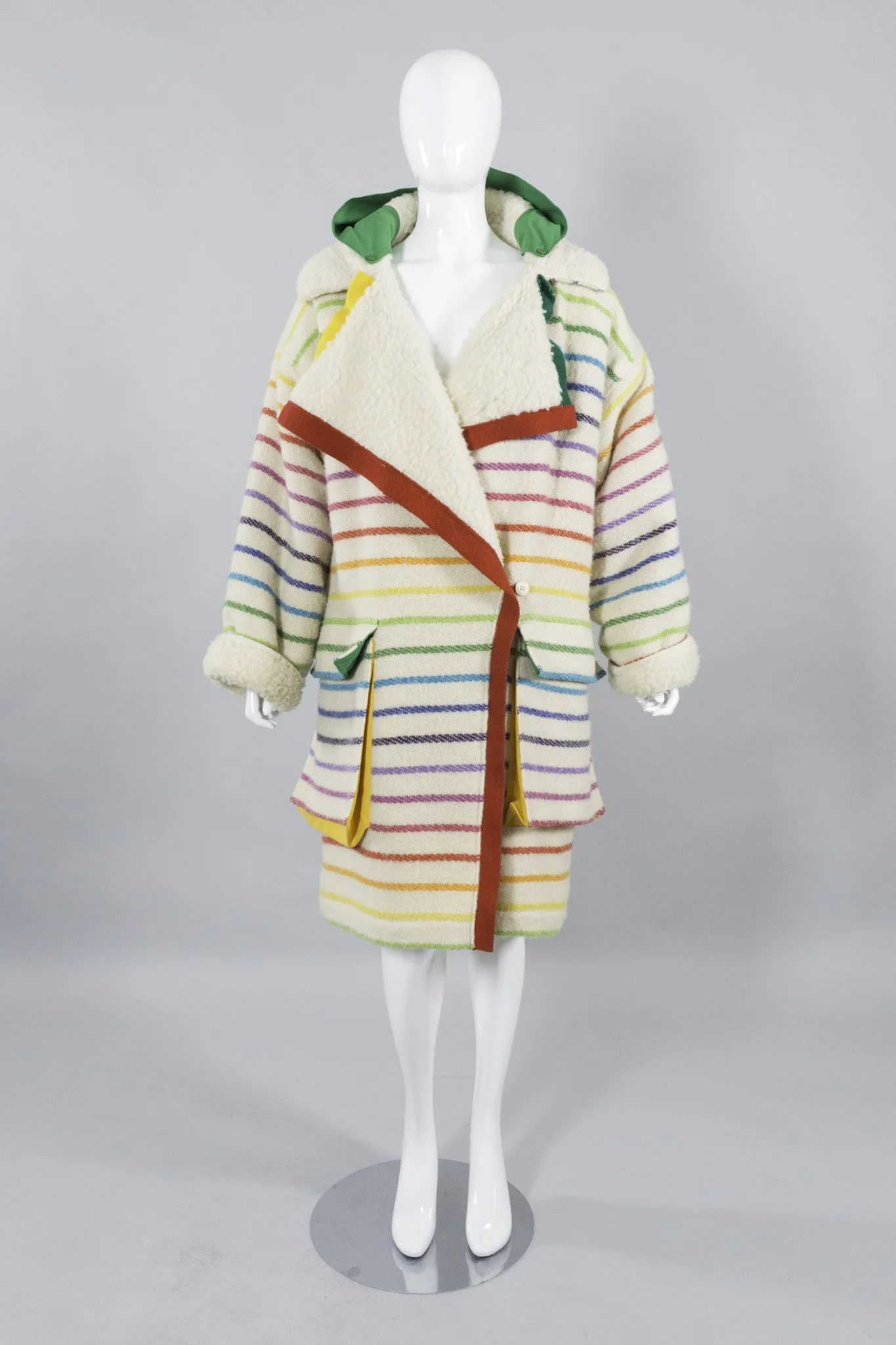 Rainbow Shearling Coat