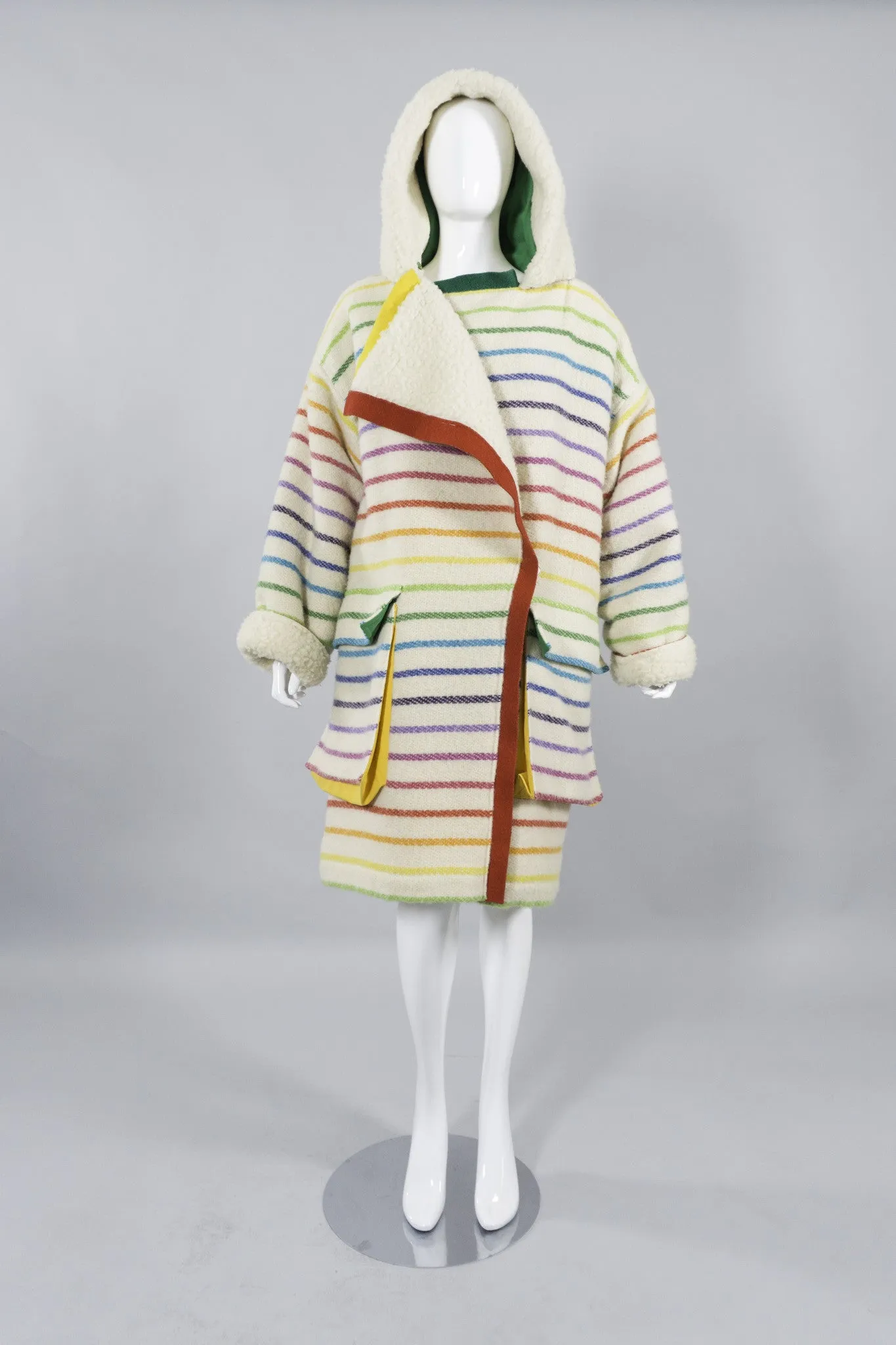 Rainbow Shearling Coat