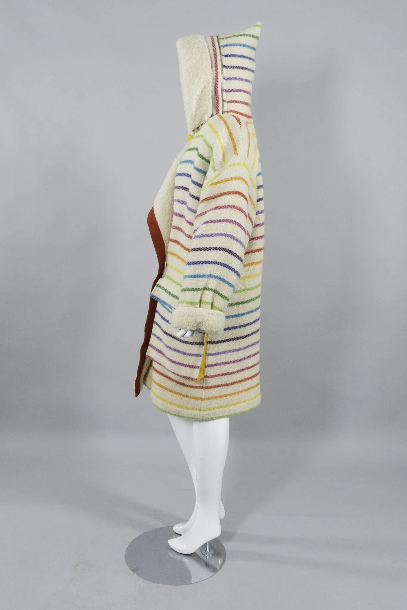 Rainbow Shearling Coat