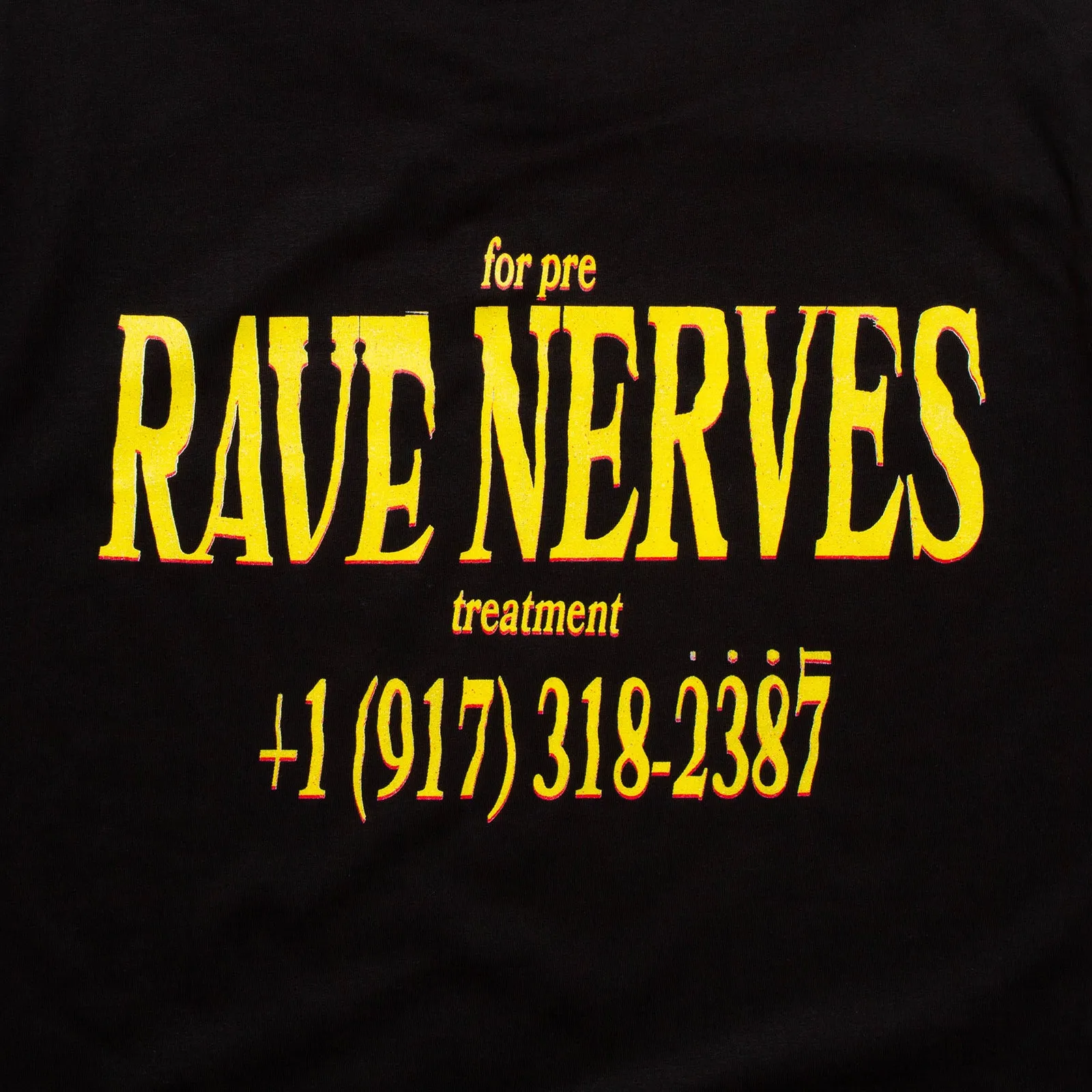 Rave Nerves Back Print - Tshirt - Black