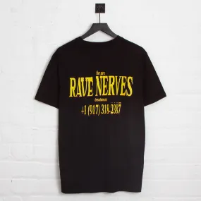 Rave Nerves Back Print - Tshirt - Black