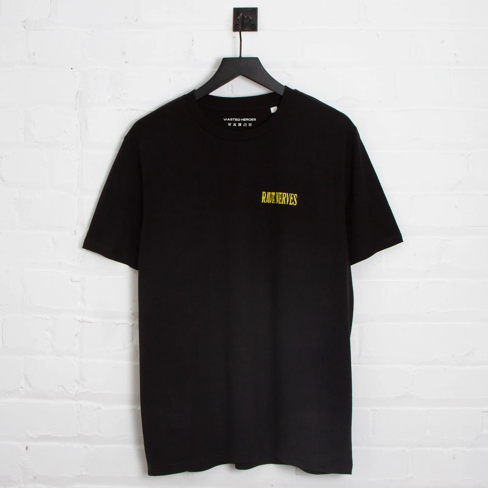 Rave Nerves Back Print - Tshirt - Black