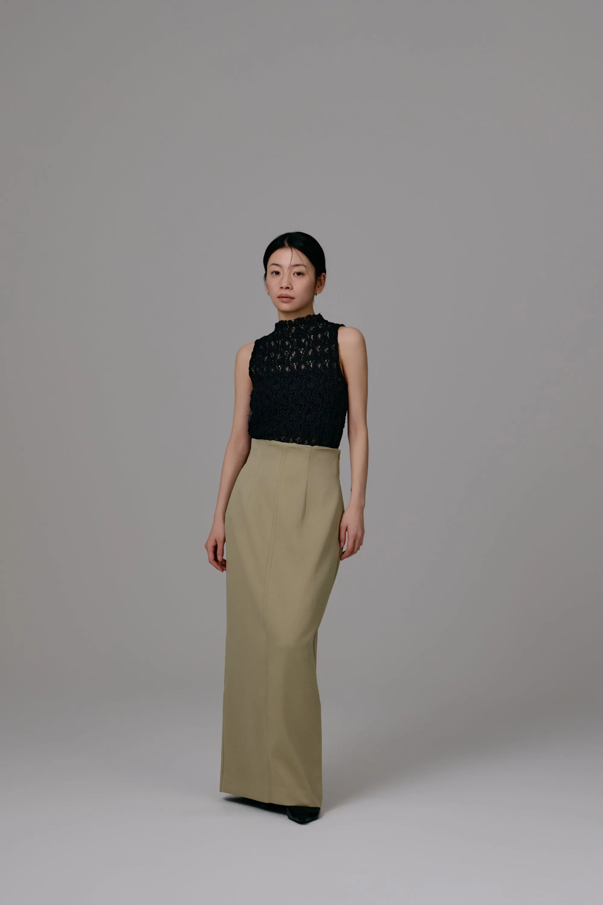 satin pencil skirt