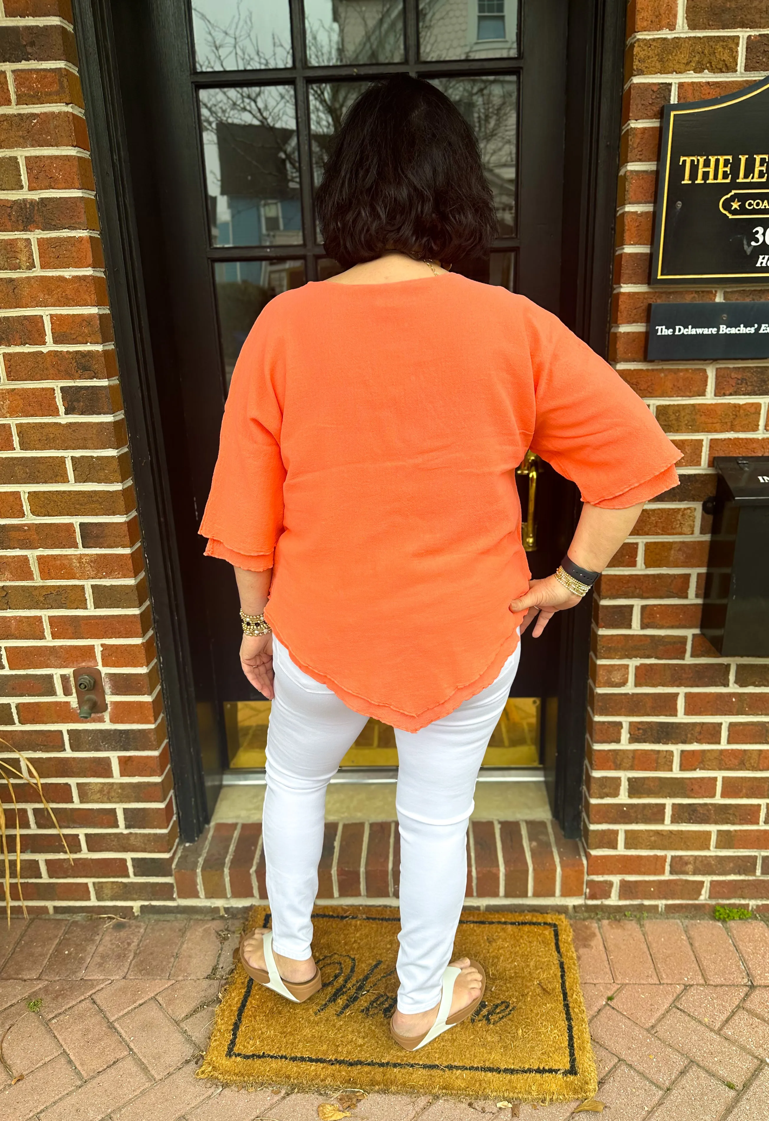 Sea Breeze Coral Double Layer Top