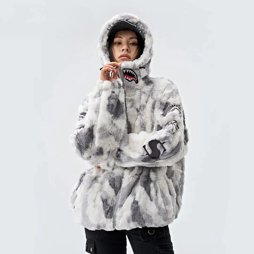 Shark Teeth Fur Jacket