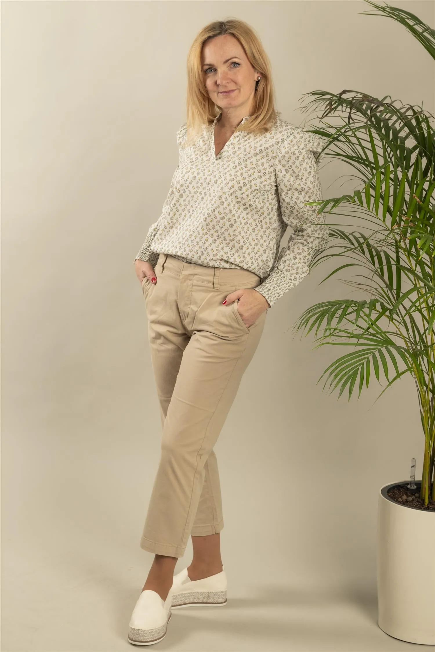 Soffyns Kulott Chinos - White Pepper