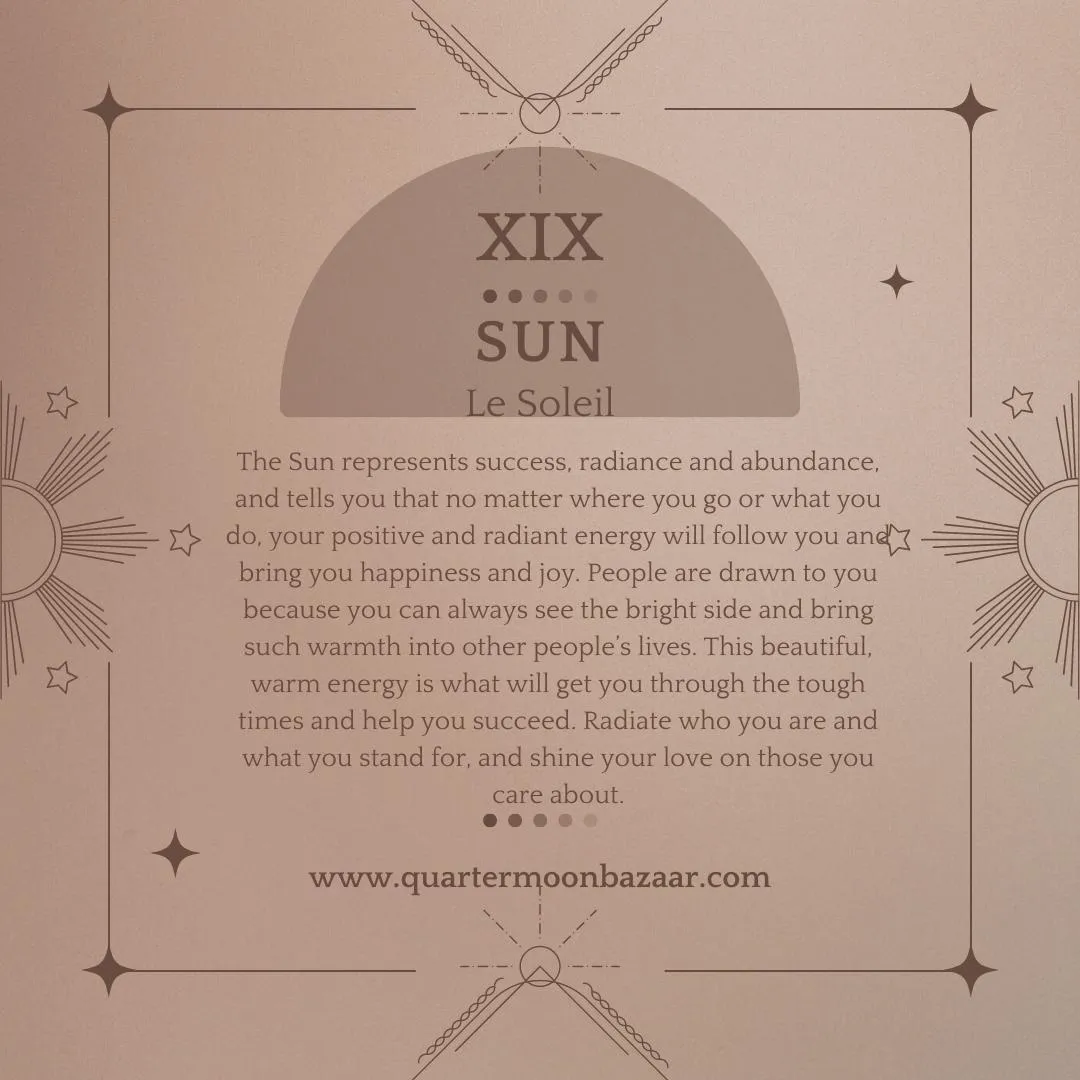 Sun Tarot Card Silver Necklace