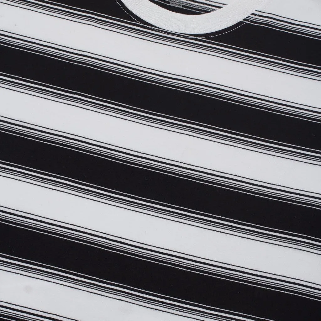 T-Shirt Stripe JASON BLACK WHITE