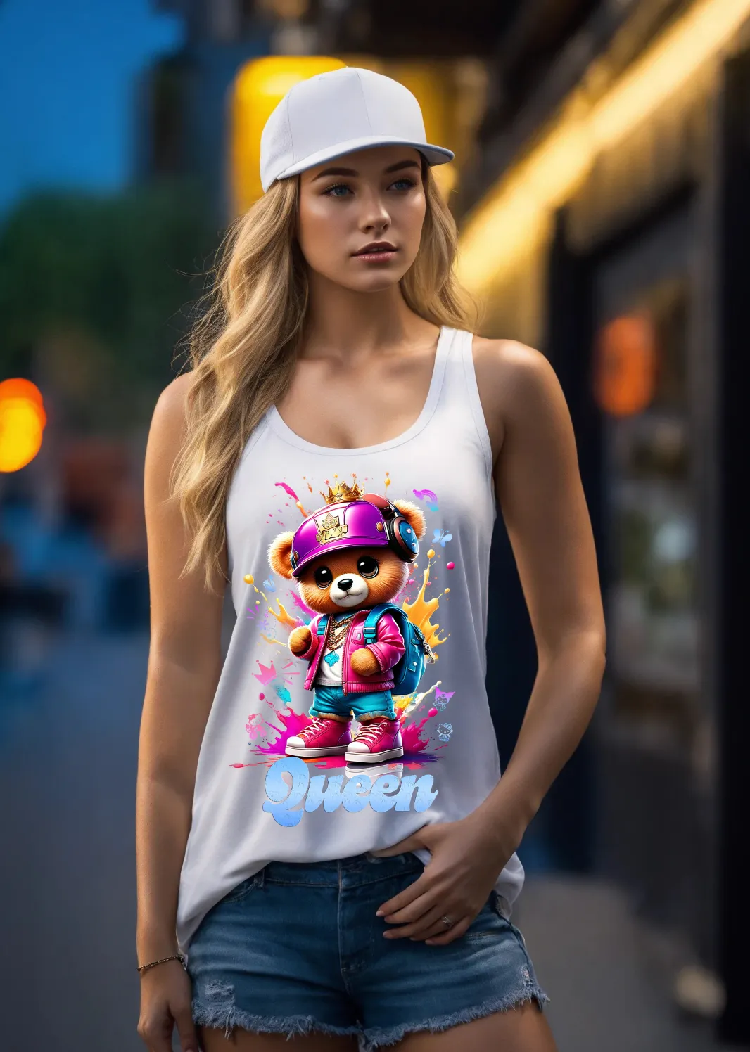 Teddy Queen Art Tank Top | Grooveman Music TM