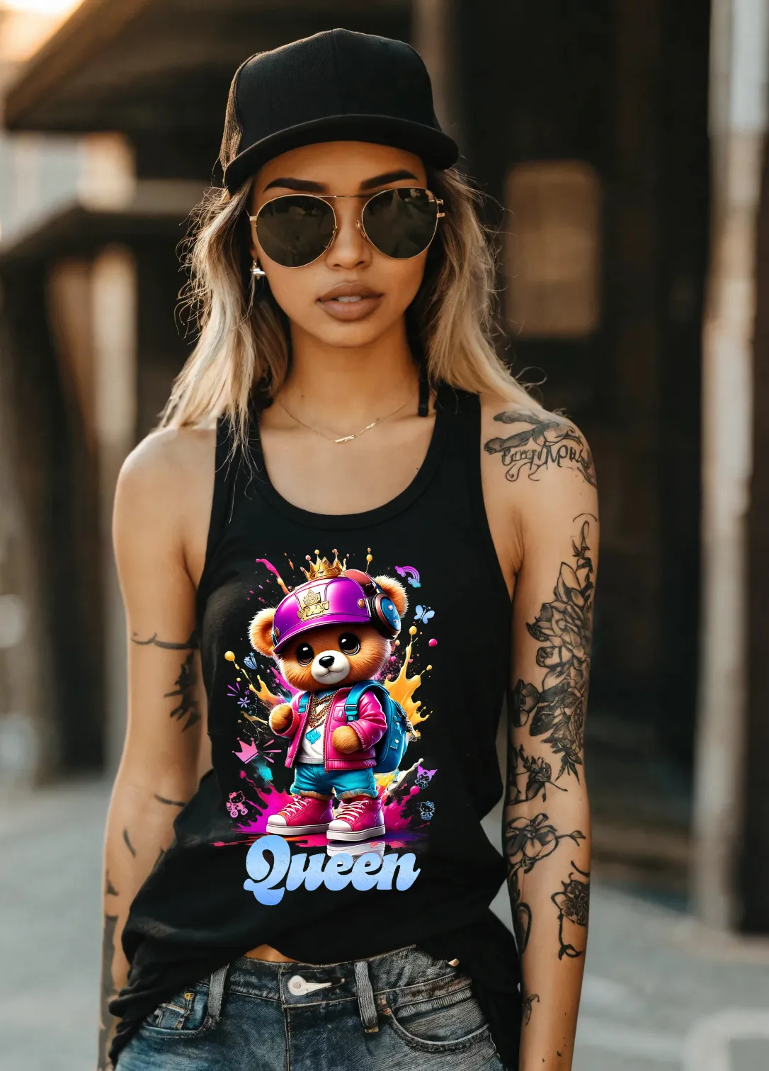 Teddy Queen Art Tank Top | Grooveman Music TM