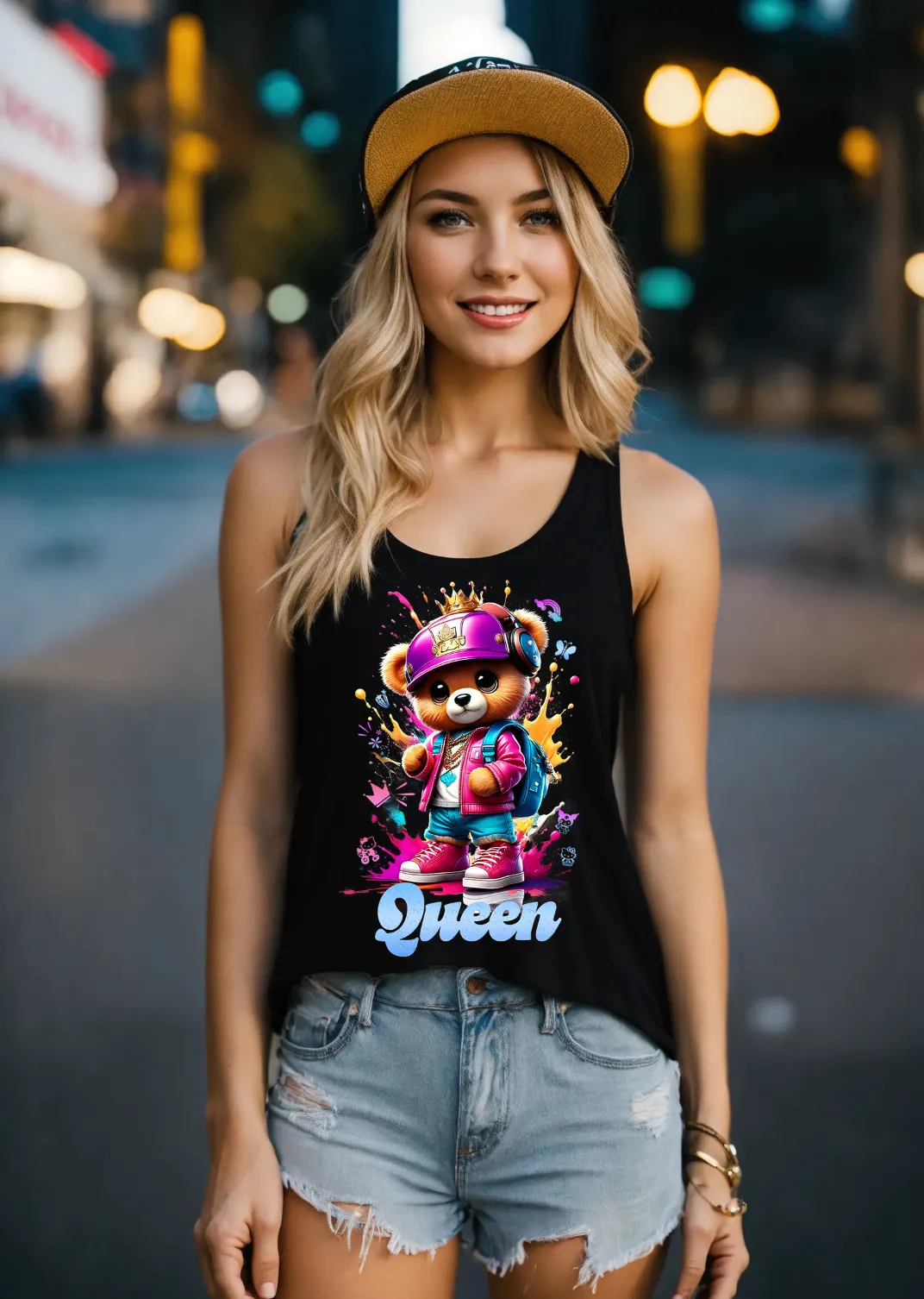 Teddy Queen Art Tank Top | Grooveman Music TM