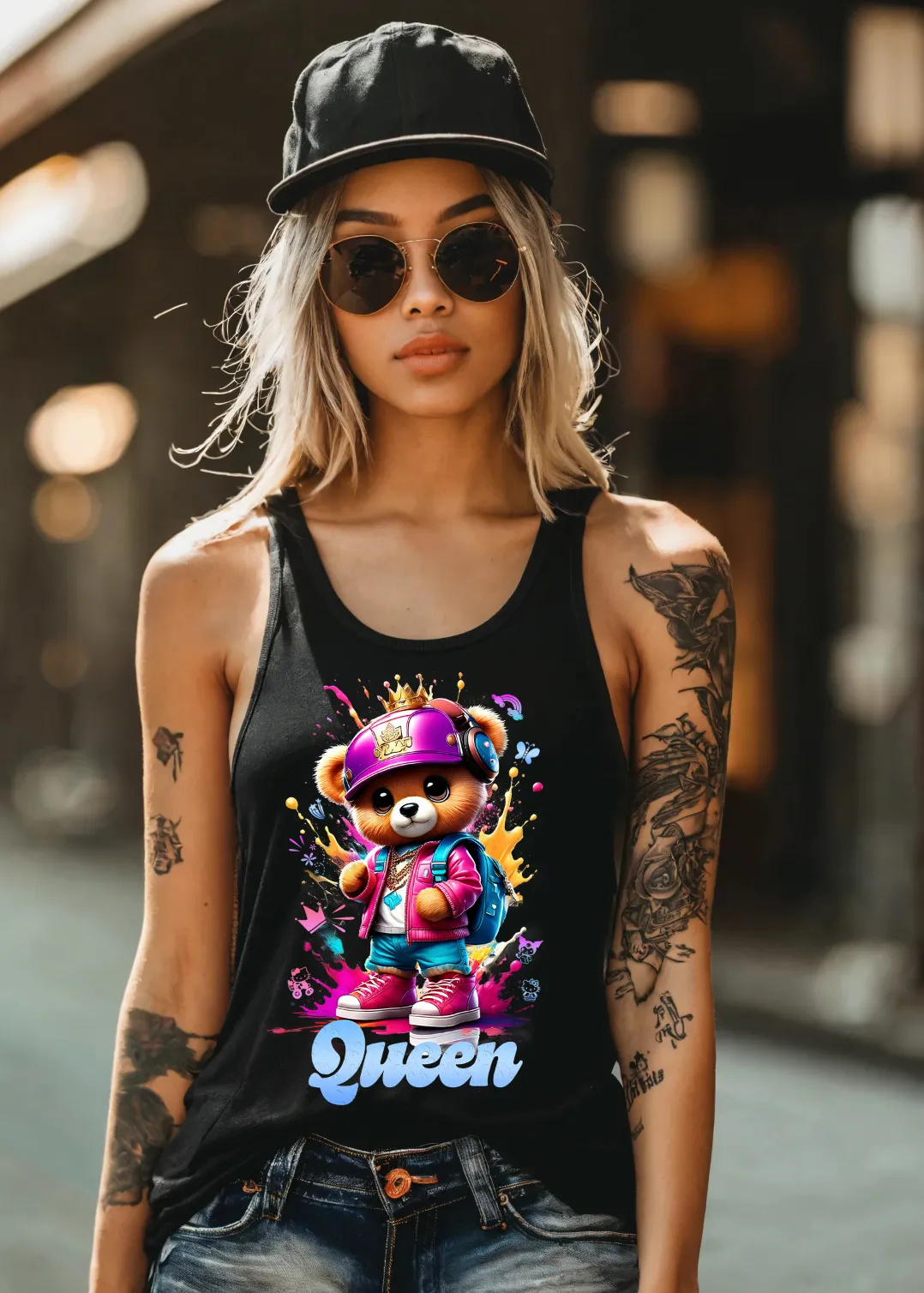 Teddy Queen Art Tank Top | Grooveman Music TM