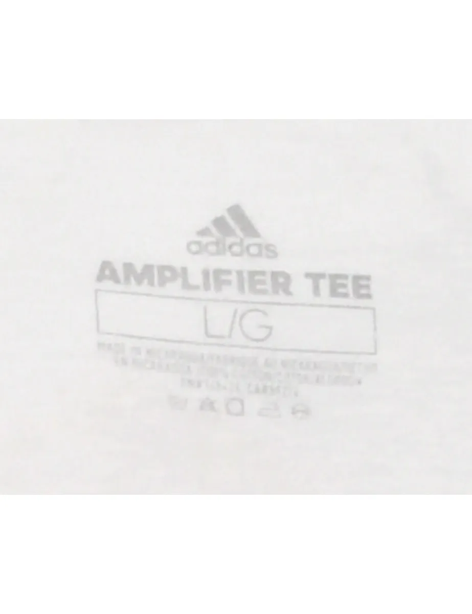 White Adidas Printed T-shirt - L