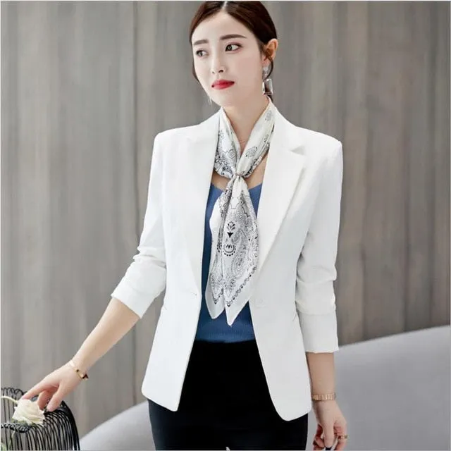 Women Formal Blazers Lady Office Work Suit Jackets  Slim fit
