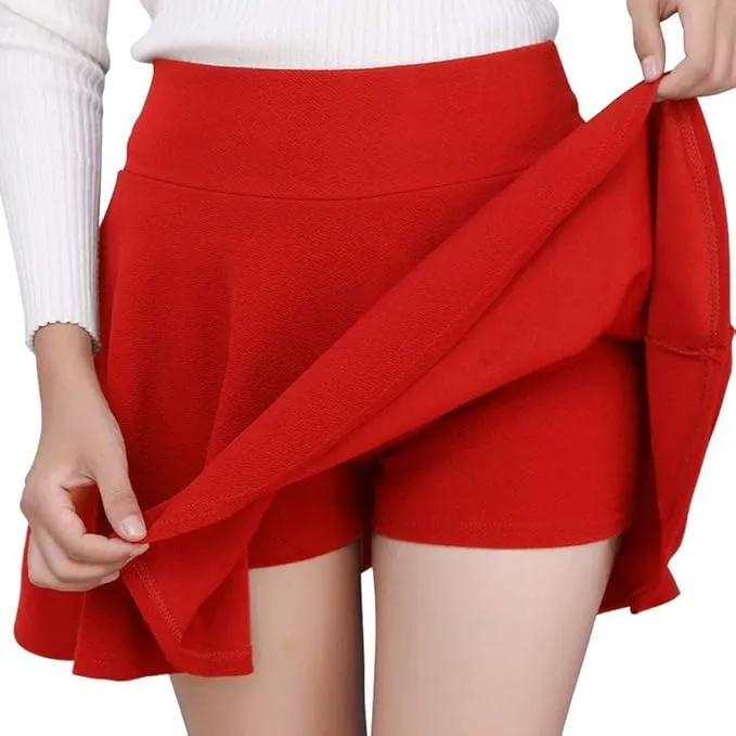 Women's Stretchable Pencil Midi Skirt, Cotton Blend Knee Length Pencil Skirt with Elasticated Waist Belt